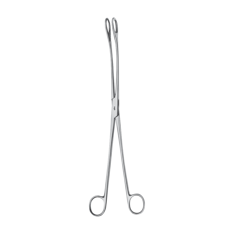 Kelly Sponge/Tissue Forceps – Curved / 320 mm · 2″ (BF135R)