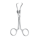 Robin Towel Clamp – Curved / 1 x 1 prong sharp / 135 mm · 4″ (BF439R)