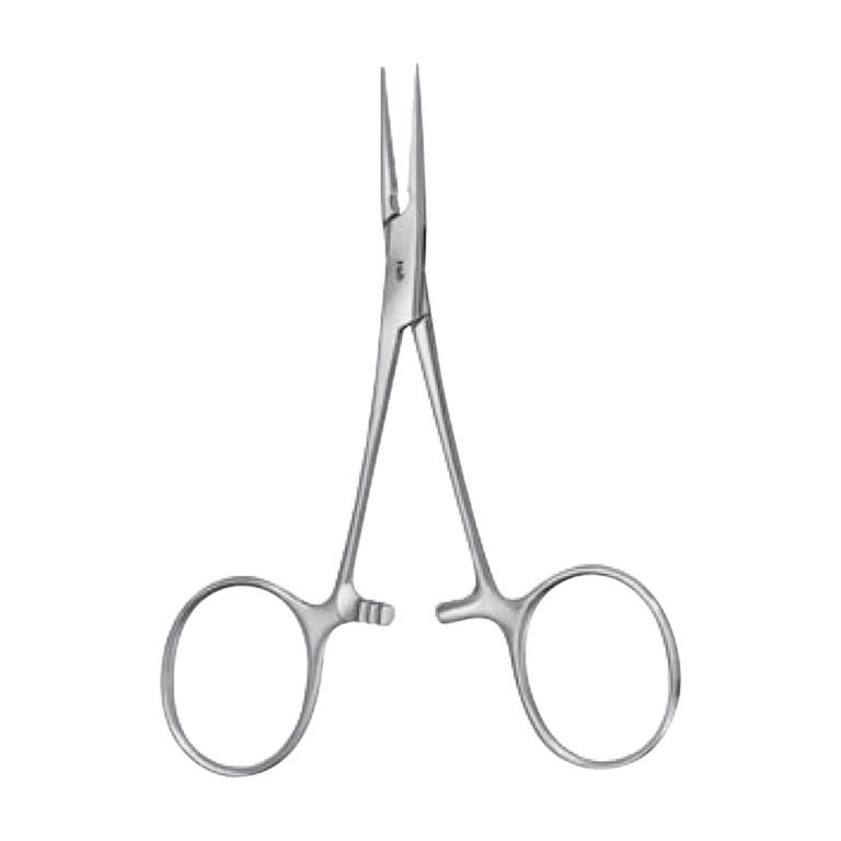 Mosquito (Hartmann) Hemostatic Forceps – Straight / serrated / 100 mm · 4″