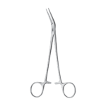 Fickling Hemostatic Forceps – Angled / serrated / 180 mm · 7″