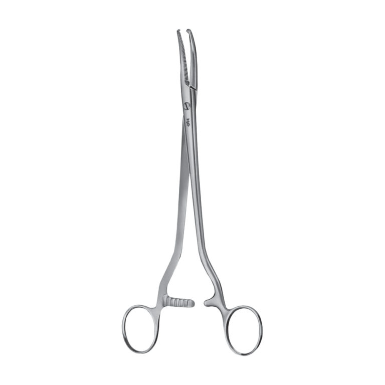 Wertheim Hysterectomy Forceps – Curved / 1 x 2 teeth / 235 mm · 4″ (BJ506R)