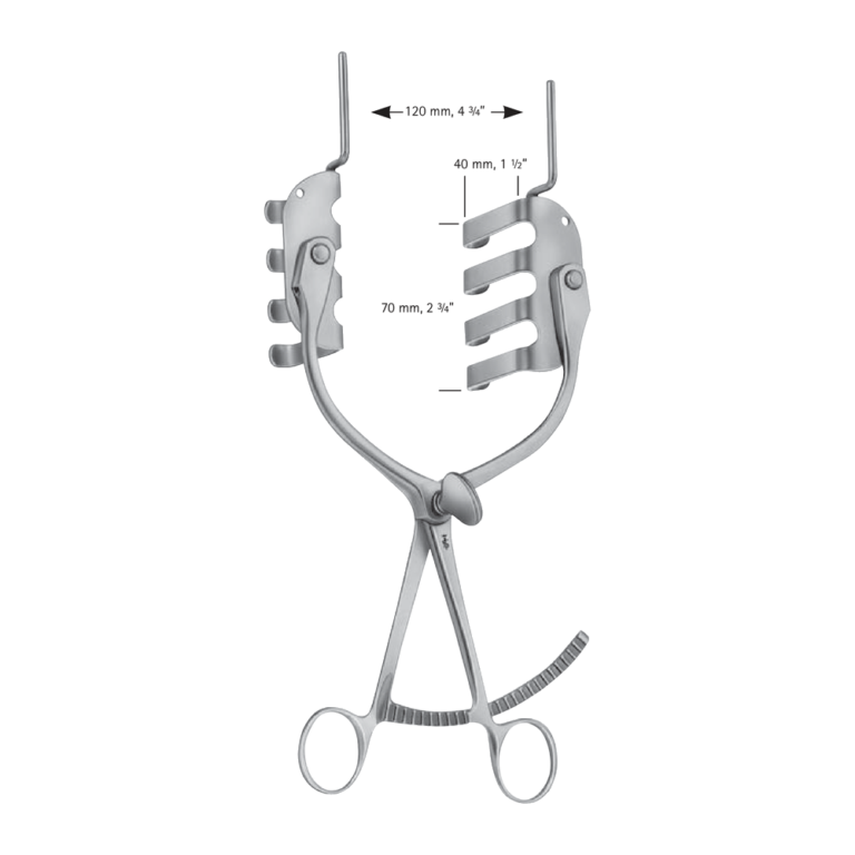 St. Marks (Modif. Girona) Abdominal Retraction System, complete retractor, blunt, 215 mm