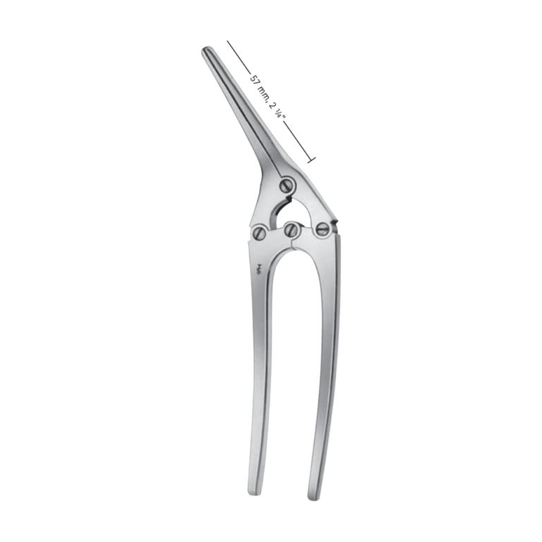 Payr Intestinal Clamp – Angled / serrated (longitudinal) children / 180 mm · 57 mm · 7″
