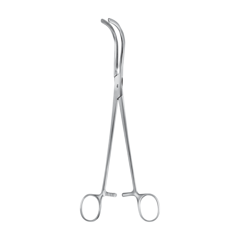 Guyon Atraumata Kidney Clamp – Curved / 240 mm · 2″
