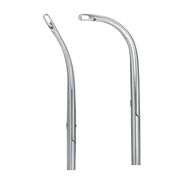 Heiming Kidney Stone Forceps – Curved / 170 mm · 4″