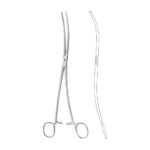 Bozemann Uterine Dressing Forceps – Curved / 250 mm · 4″