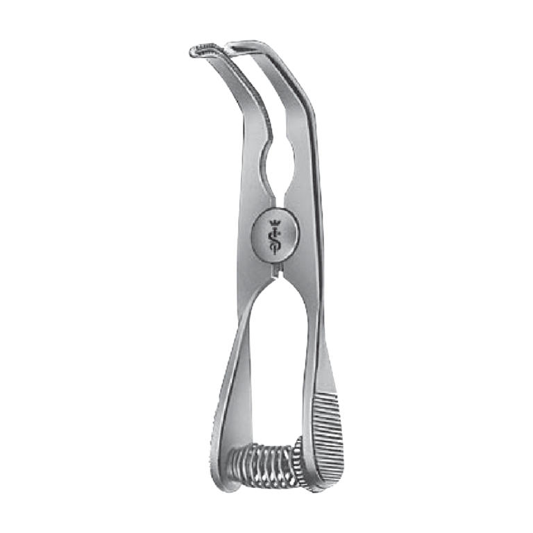 Atraumata Bulldog Clamp – Angled / DE BAKEY- SATINSKY / 75 mm · 3″