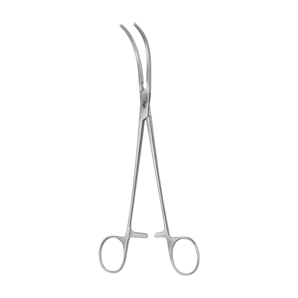 FB458R Glover Vascular Clamp – Curved / ATRAUMATA® toothing DE BAKEY / 215 mm · 55 mm · 2″