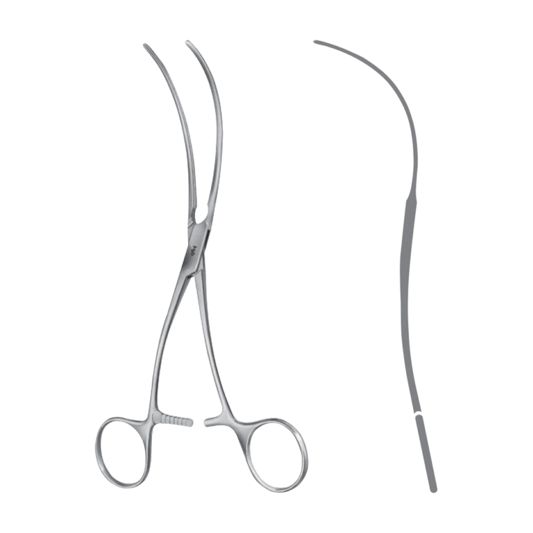 De Bakey Vascular Clamp – Curved / ATRAUMATA® toothing DE BAKEY / 190 mm · 63 mm · 2″