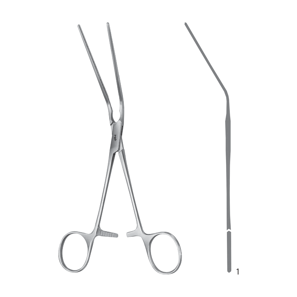 FB467R Leland-Jones Vascular Clamp – Angled / 30.0 ° / 69 mm