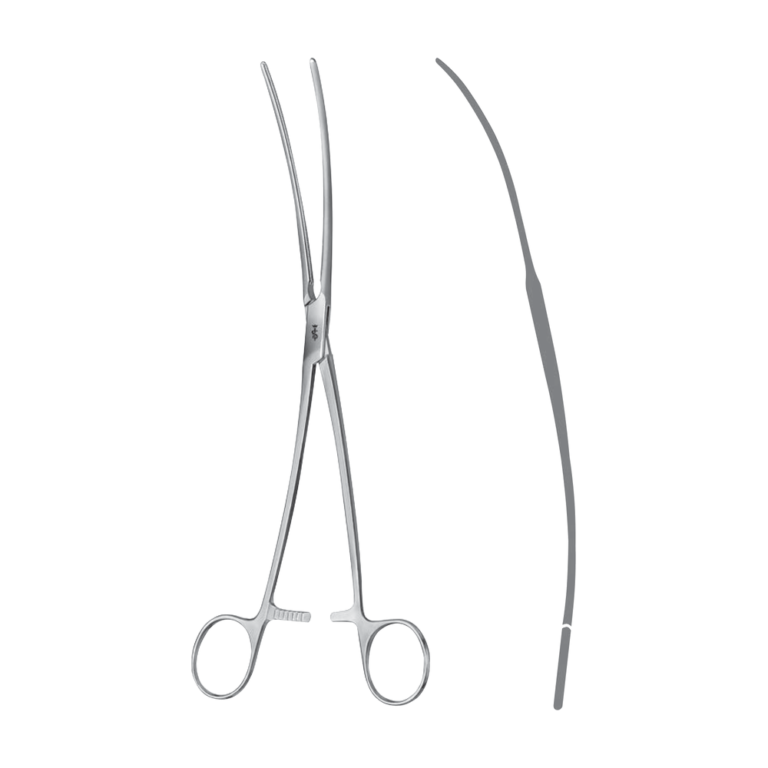 De Bakey Atraumata Aorta Aneurysm Clamp – Curved / 92 mm · 250 mm · 4″