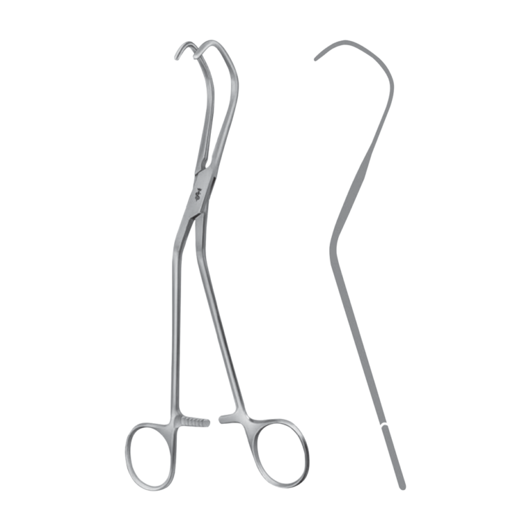 Lambert-Kay Aorta Clamp – Angled / ATRAUMATA® toothing DE BAKEY 75.0 ° / 215 mm · 93 mm · 2″