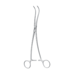 De Bakey-Harken Atraumata Vascular Clamp – Curved / 255 mm · 10″