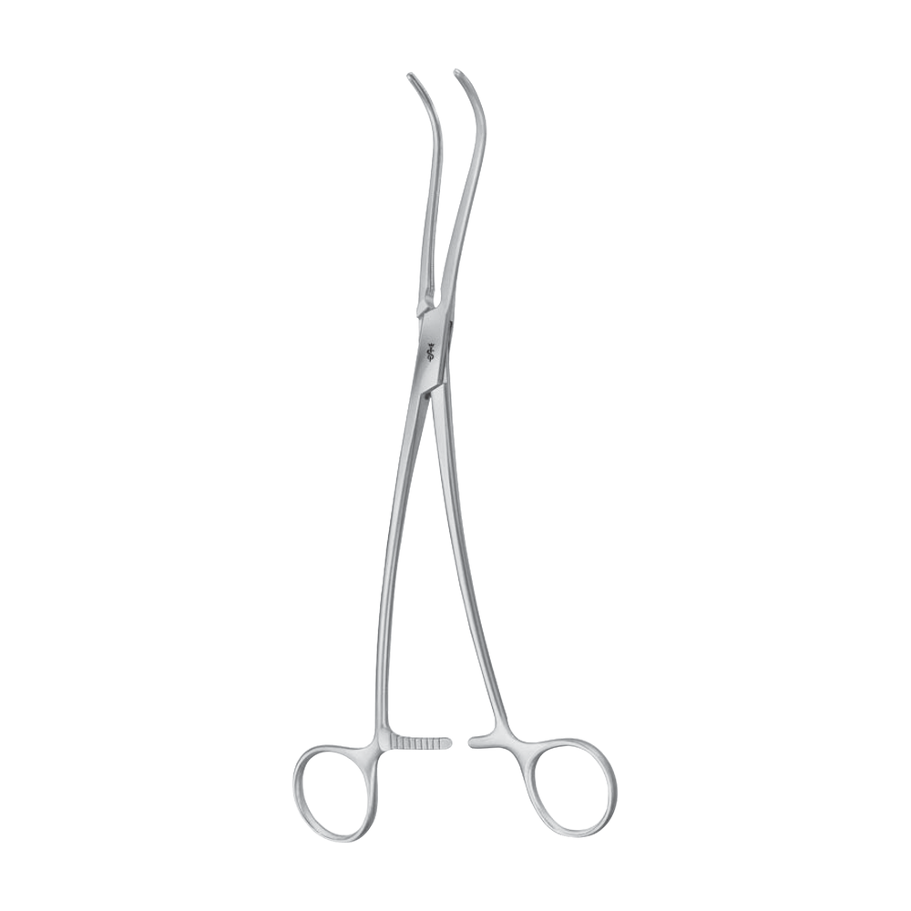 FB521R De Bakey-Harken Atraumata Vascular Clamp – Curved / 255 mm · 10″