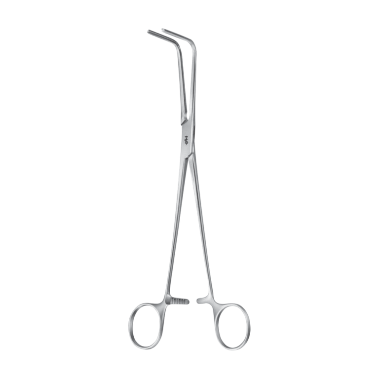 Lees Bronchus Clamp – Angled / ATRAUMATA® toothing DE BAKEY 90.0 ° / 220 mm · 90 mm · 4″