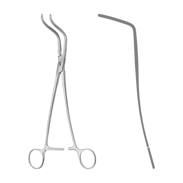 Subramanian Vascular Clamp – Angled / DE BAKEY / 155 mm · 53 mm · 8″