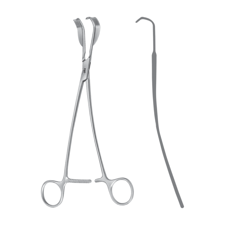 Allenberg Vascular Clamp – Angled / ATRAUMATA® toothing DE BAKEY 68.0 ° / 235 mm · 4″