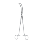 Satinsky Vascular Clamp – Angled / serrated (cross) 38.0 ° / 265 mm · 2″