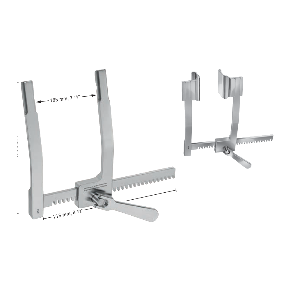 FB809R DeBakey Sternum/Rib Retractor – frame only · 215 mm