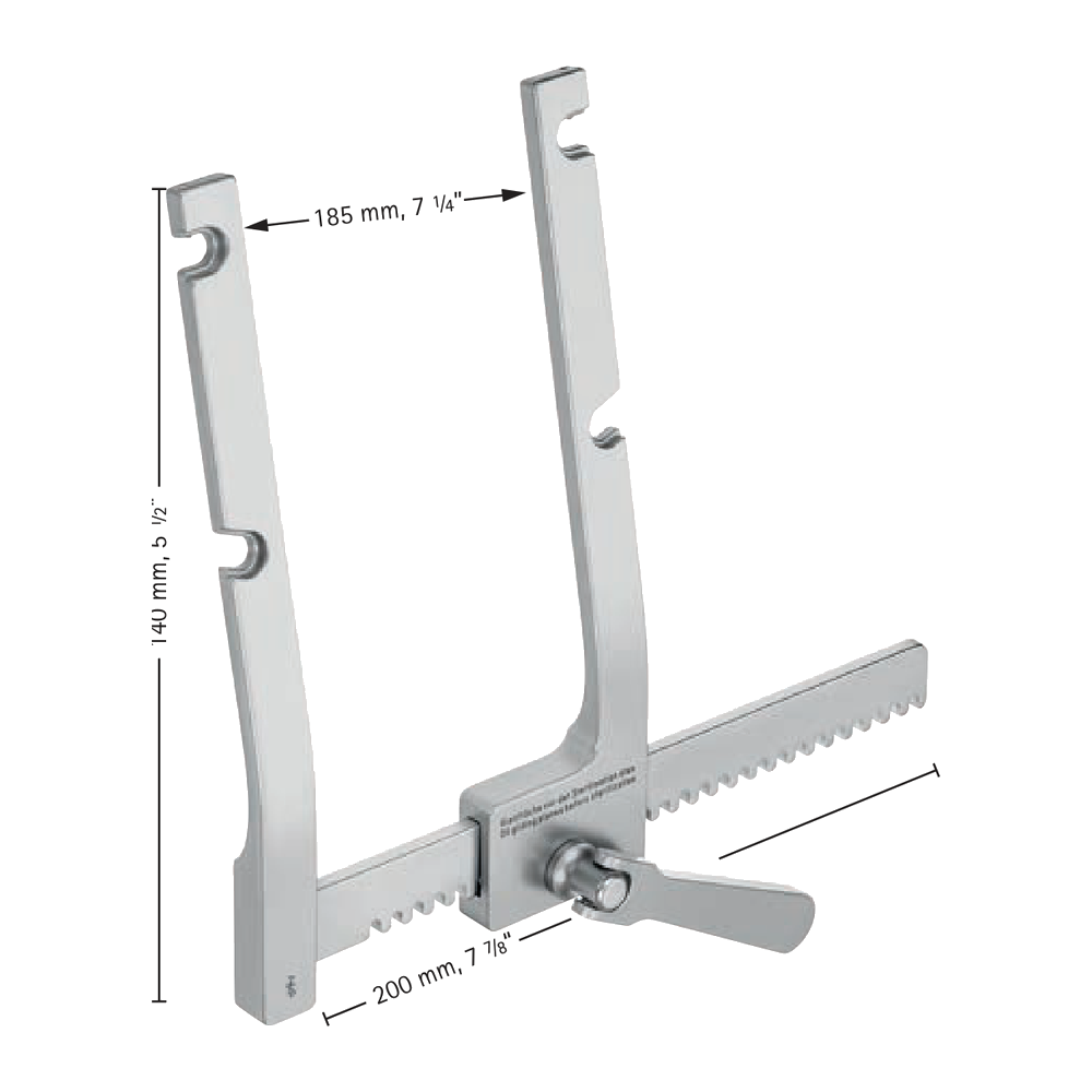 FC061R Sternum/Rib/Mammaria Retractor – pair of sternum blades · frame only