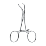 Reposition Forceps – Curved / 1 x 1 teeth / 95 mm · 4″