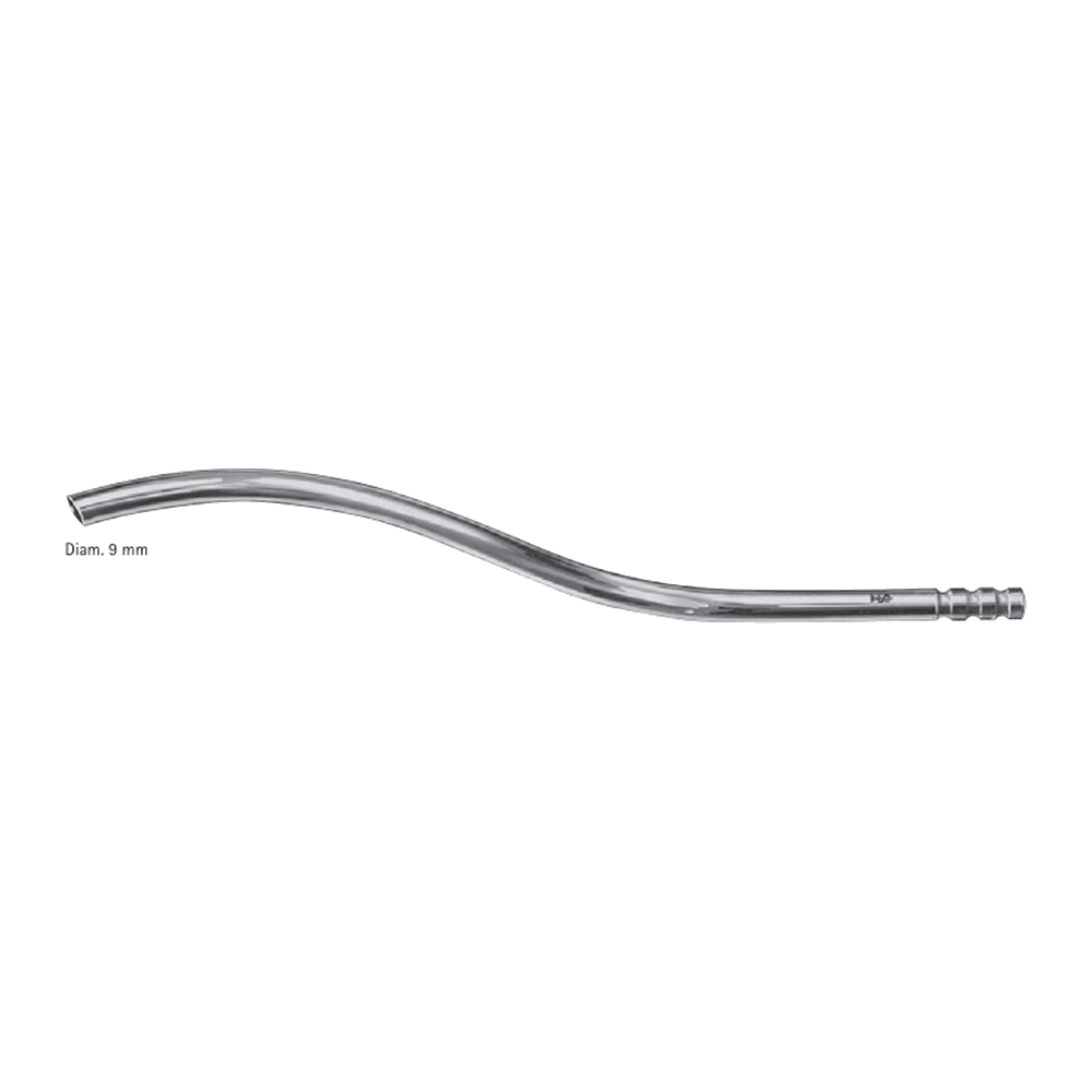 Suction Cannula, Double Curved, 230 mm