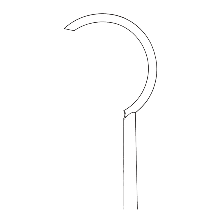 Wire Guide Needle, Curved to Side, 220 mm