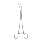 White Tonsil Grasping Forceps – Curved / 180 mm · 7″ (OM611R)