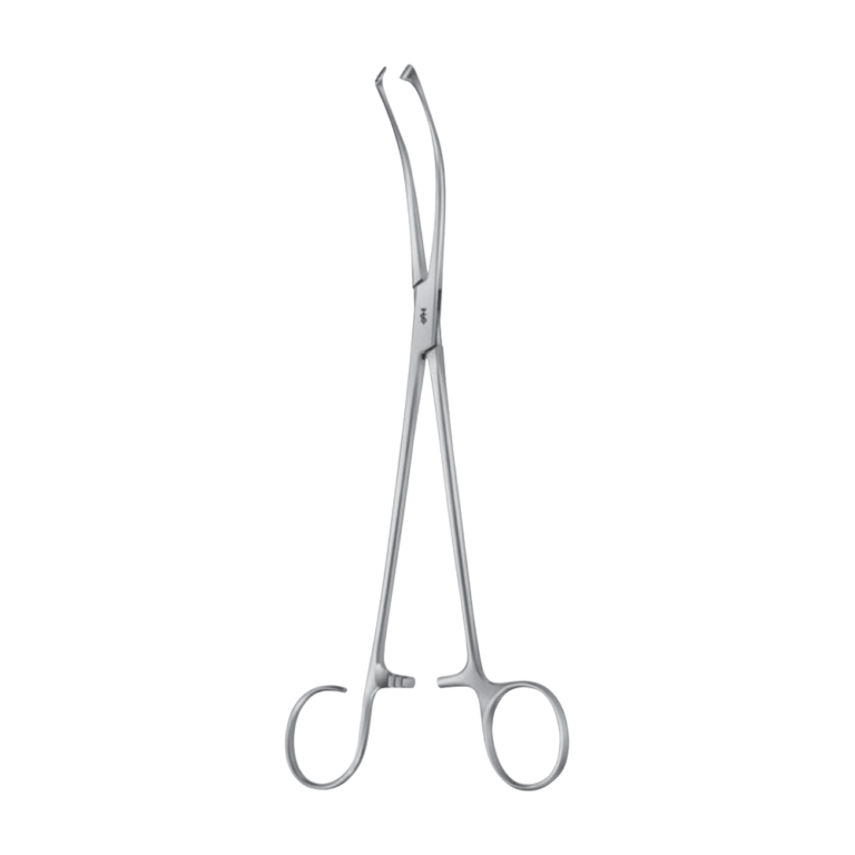 White Tonsil Grasping Forceps – Curved / 180 mm · 7″ (OM611R)