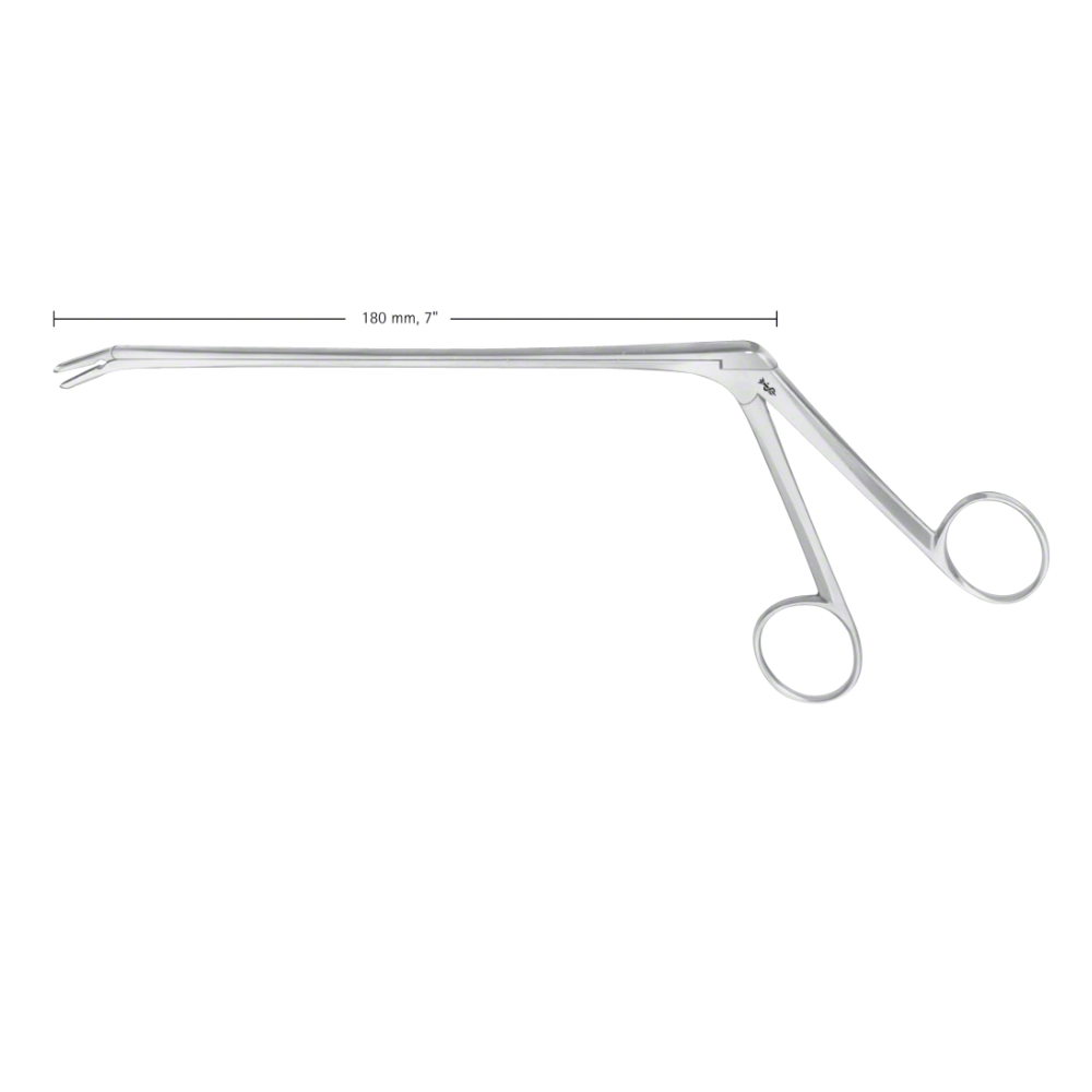 LOVE-GRUENWALD Rongeur, angled downwards, 150 °, 180 mm (7"), smooth, blade length: 10 mm, jaw width: 3 mm