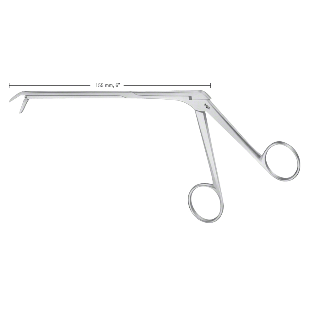 2-1-1.png CASPAR Rongeur, angled downwards, 150 °, 155 mm (6 1/8"), smooth, blade length: 14 mm, jaw width: 3 mm - Image 1