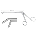 CASPAR Rongeur, angled downwards, 150 °, 140 mm (5 1/2"), serrated, blade length: 12 mm, jaw width: 3 mm