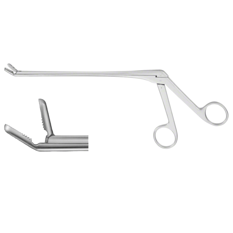 CASPAR Rongeur, angled upwards, 150 °, 160 mm (6 1/4"), serrated, blade length: 14 mm, jaw width: 5 mm
