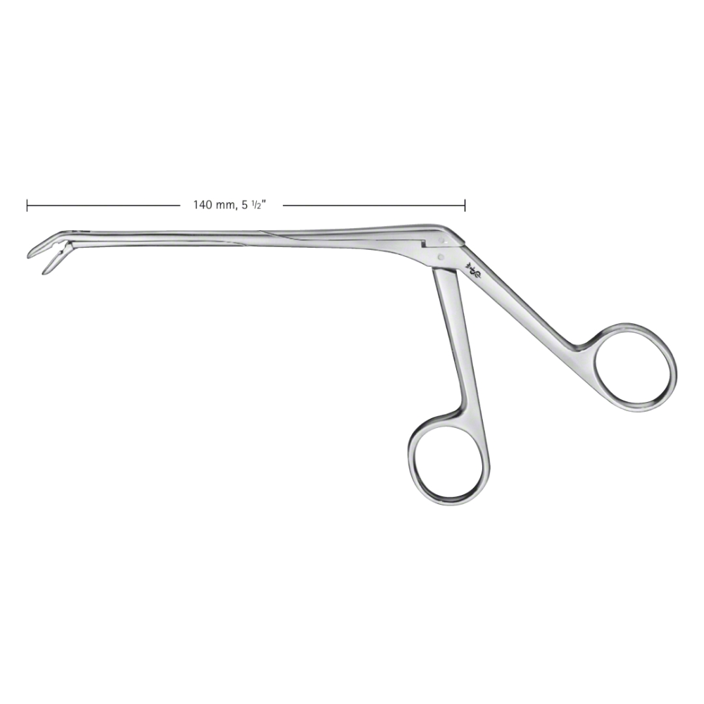 CUSHING Rongeur, angled downwards, 150 °, 140 mm (5 1/2″), smooth, blade length: 14 mm, jaw width: 4 mm