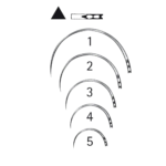 Surgical Needle (Eye Needle), triangular body, curved, 20 mm (3/4″), Ø 0.60 mm
