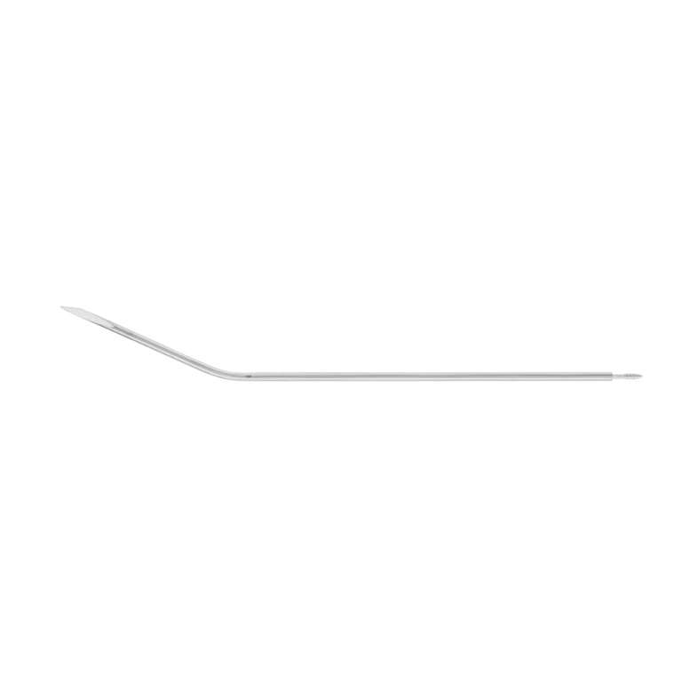 Redon Spike (Guiding Needle), slightly curved, 190 mm (7 1/2″), Ø Charr. 10, knife tip, threaded