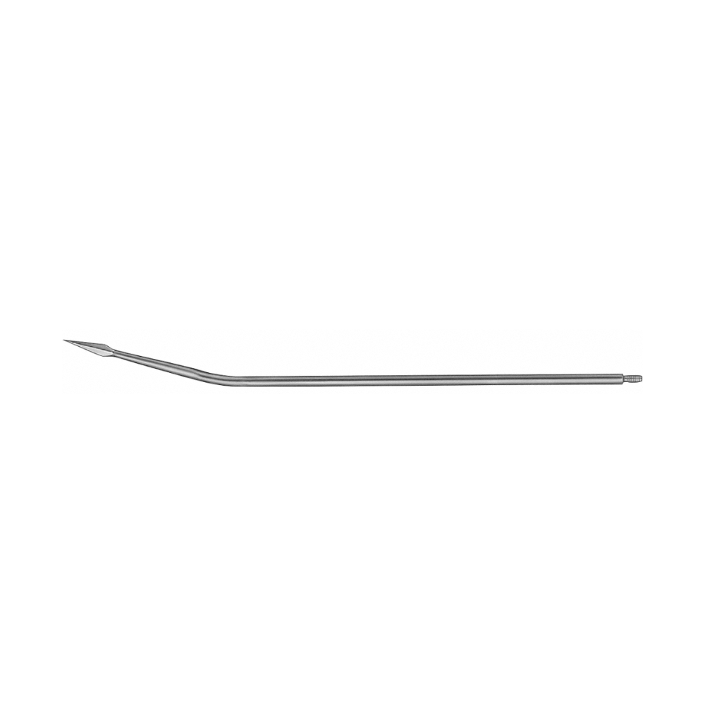 Redon Spike (Guiding Needle), slightly curved, 190 mm (7 1/2″), Ø Charr. 12, lancet tip, threaded