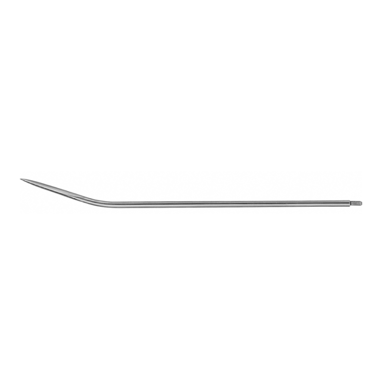 Redon Spike (Guiding Needle), slightly curved, 190 mm (7 1/2″), Ø Charr. 14, triangular tip, threaded