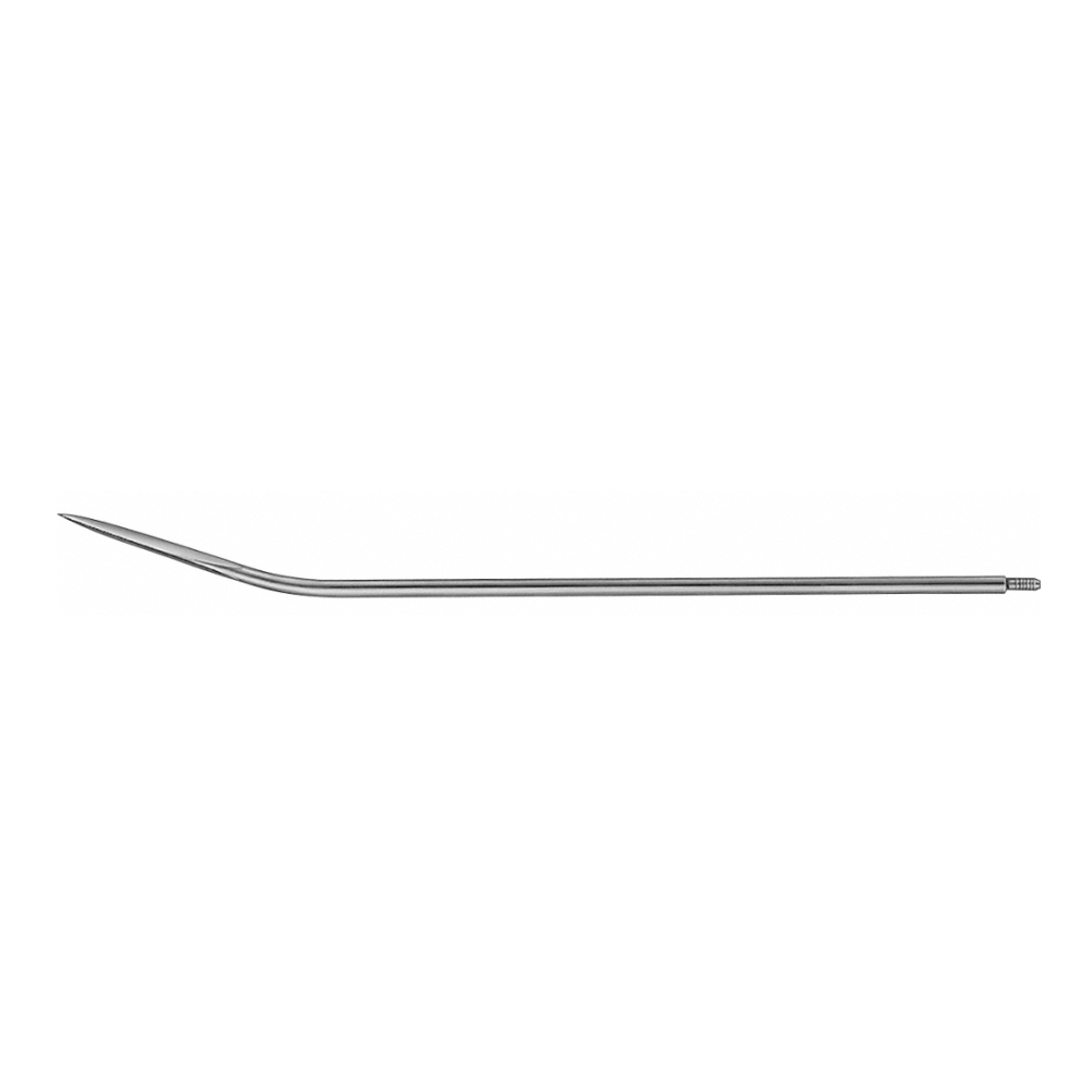 Redon Spike (Guiding Needle), slightly curved, 190 mm (7 1/2″), Ø Charr. 14, triangular tip, threaded
