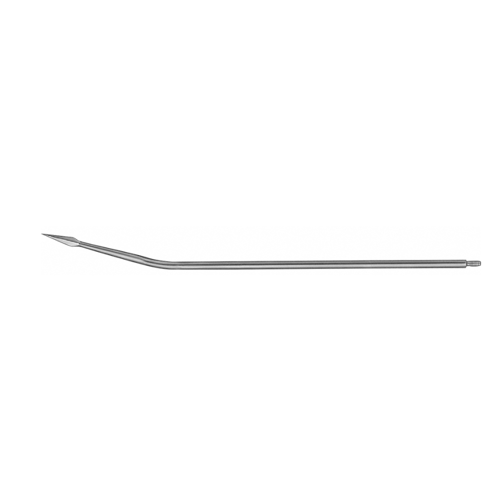 Redon Spike (Guiding Needle), slightly curved, 190 mm (7 1/2″), Ø Charr. 14, lancet tip, threaded