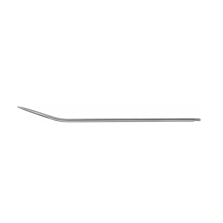 Redon Spike (Guiding Needle), slightly curved, 190 mm (7 1/2″), Ø Charr. 16, triangular tip, threaded