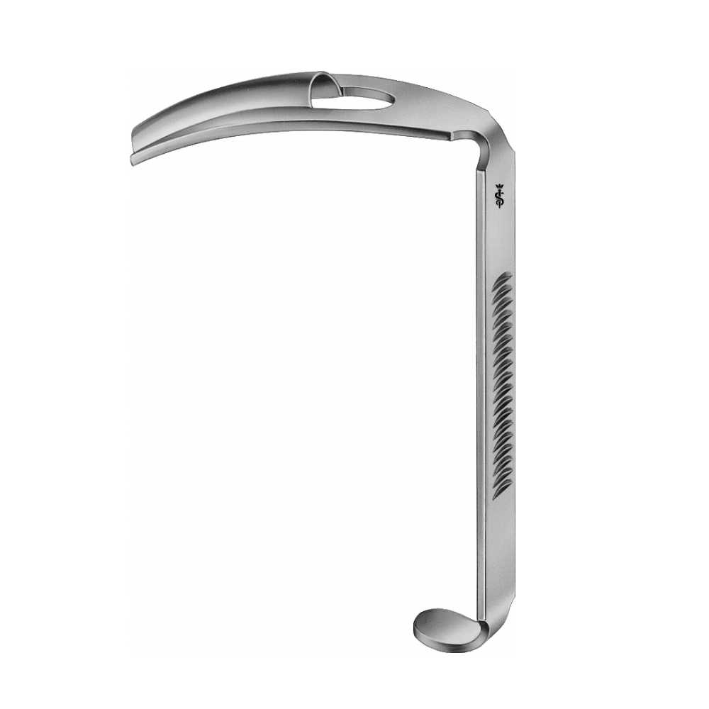 RUSSEL-DAVIS Mouth Gag (Tongue Depressor), blade only, 135 mm (5 1/4"), w/groove for endotrach.tubes, jaw depth: 85 mm, jaw width: 38 mm
