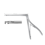 HAJEK-KOFLER Bone Punch, straight, 90 °, downwards cutting, 140 mm (5 1/2″), width: 3.300 mm, open. width: 6.5 mm