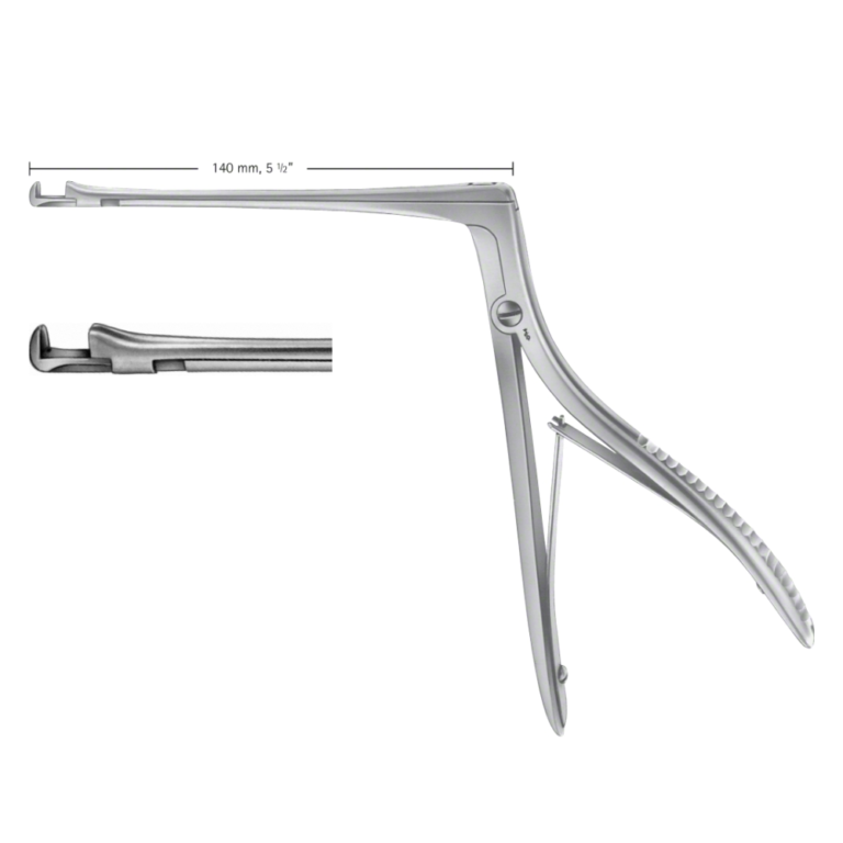 HAJEK-KOFLER Bone Punch, straight, 90 °, upwards cutting, 140 mm (5 1/2″), width: 4 mm, open. width: 7.5 mm