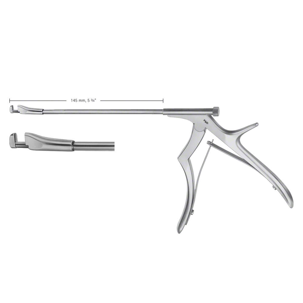 RHG-00347 KOFLER Bone Punch, rotates 360°, 90 °, 145 mm (5 3/4″), width: 3 mm, open. width: 6 mm