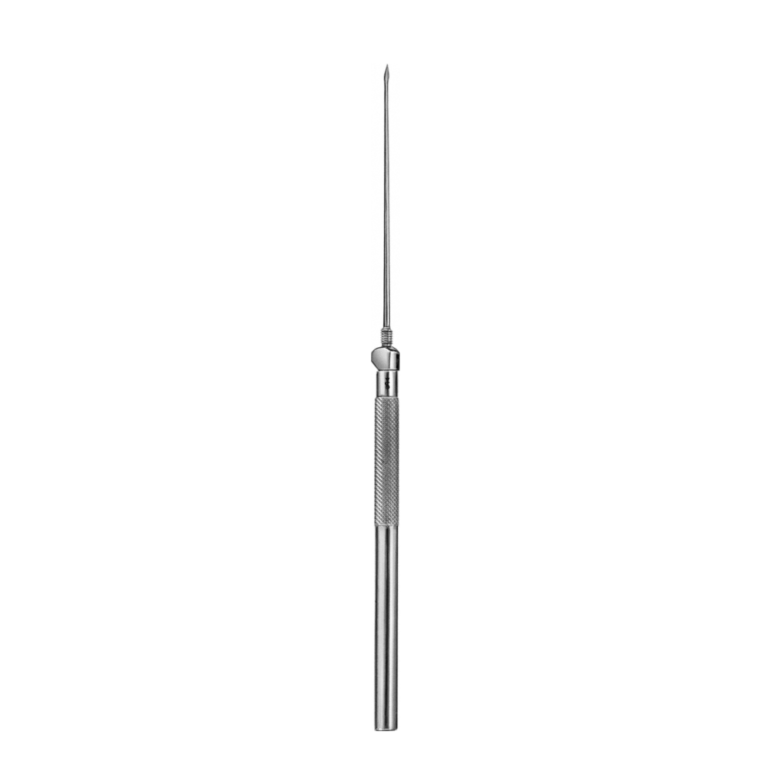 Tympanum Perforator, 170 mm (6 3/4″), blade width: 2.10 mm, adjustable blade, sharp
