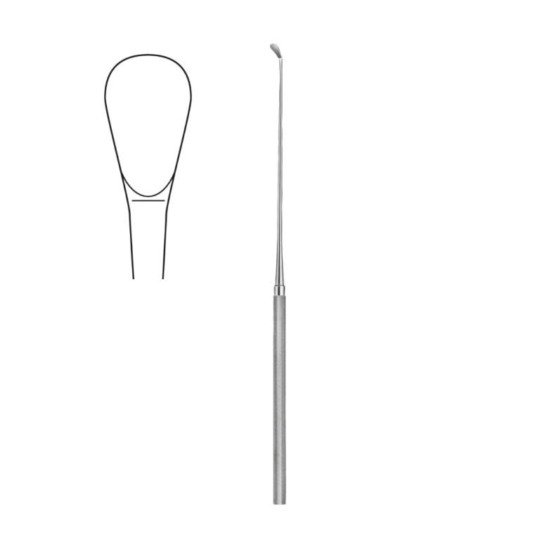 SAMII Tumor Knife, micro, angled, 230 mm (9″), blade width: 5 mm, sharp