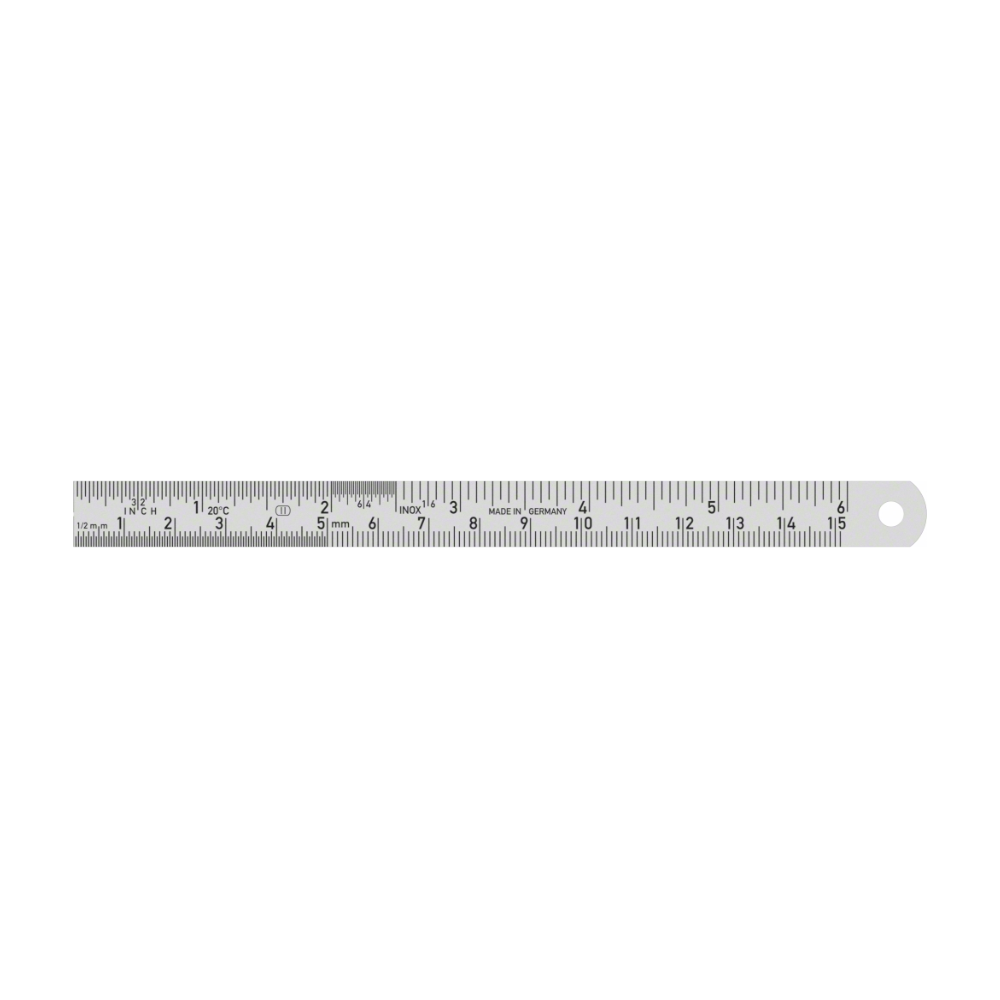 Ruler, 500 mm (19 3/4″), graduated in mm and inches