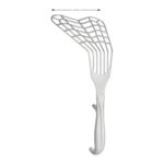ALLISON Lung Retractor, angled, 300 mm (11 3/4″), fenestrated, jaw width: 137 mm