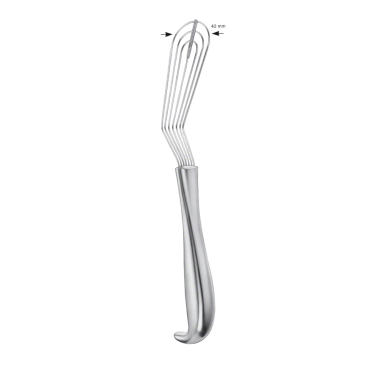 ALLISON Lung Retractor, angled, 255 mm (10″), fenestrated, jaw width: 40 mm
